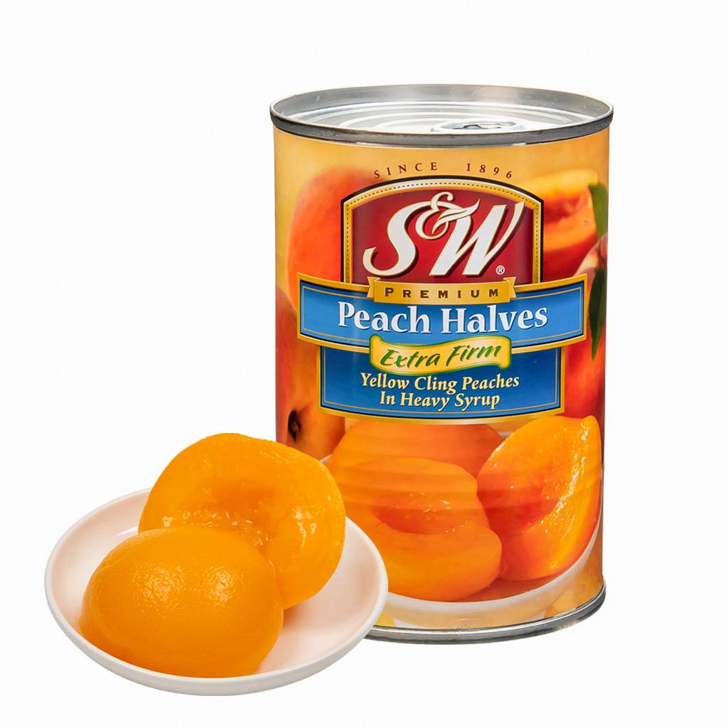イエローピーチ（ハーフ）4号缶 | S＆W プレミアムフーズ – 桃缶