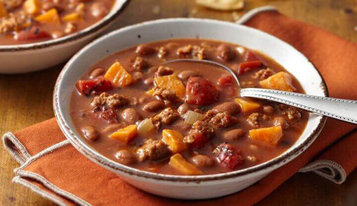 さつまいもとチョリソーのチリ